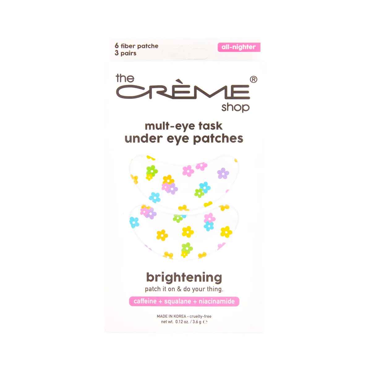 The Creme Shop MULT EYE TASK UNDER EYE PATCHES BRIGHTENING ALL NIGHTER.