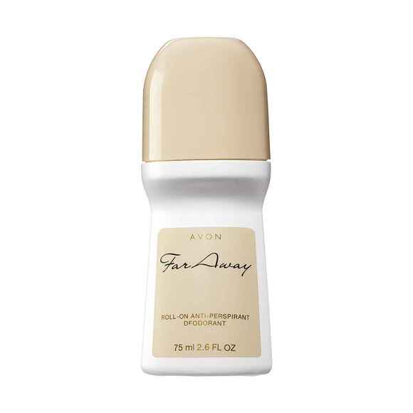 Avon Far Away Roll-On Antiperspirant Deodorant.