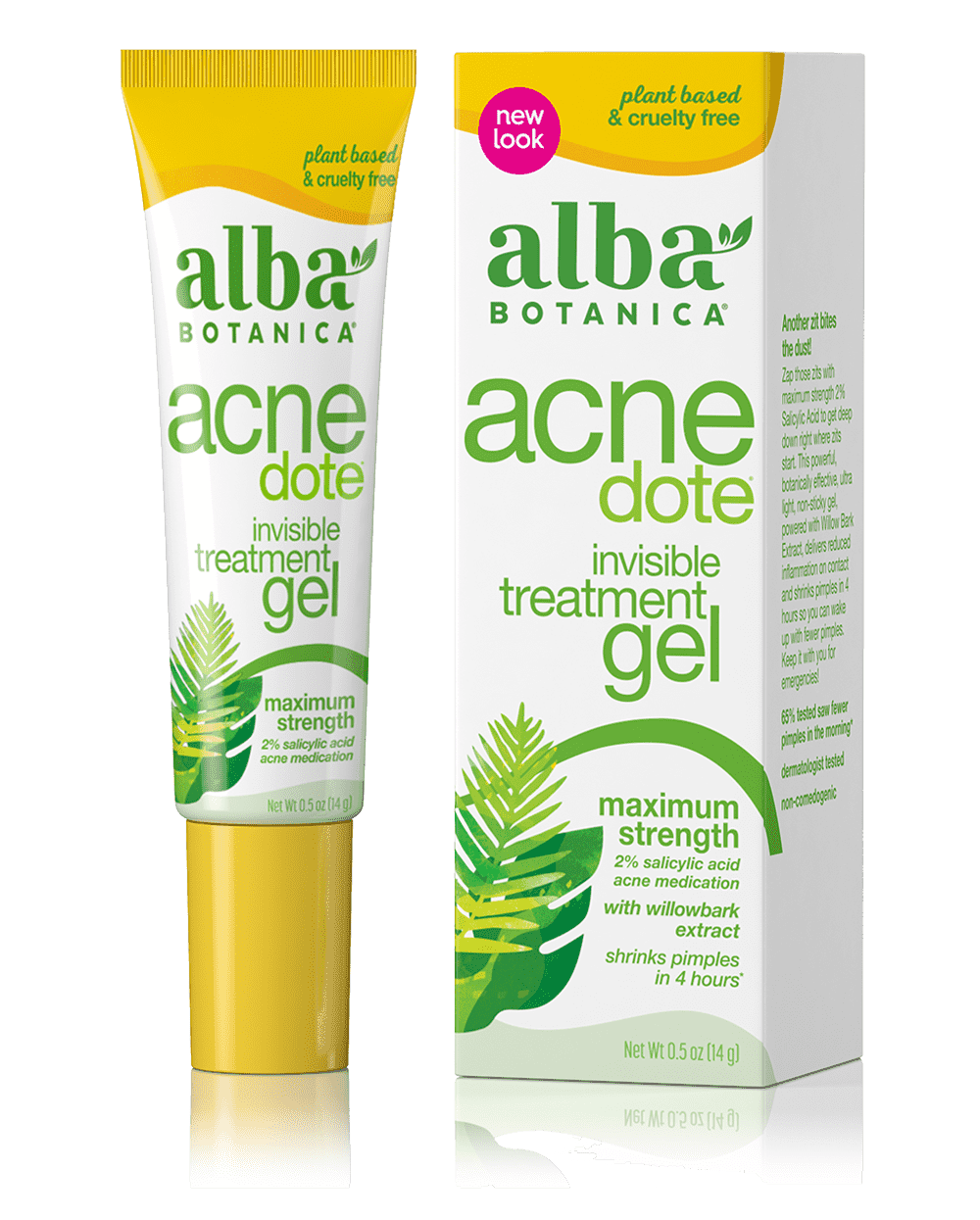 Alba Botanical acnedote invisible treatment gel.
