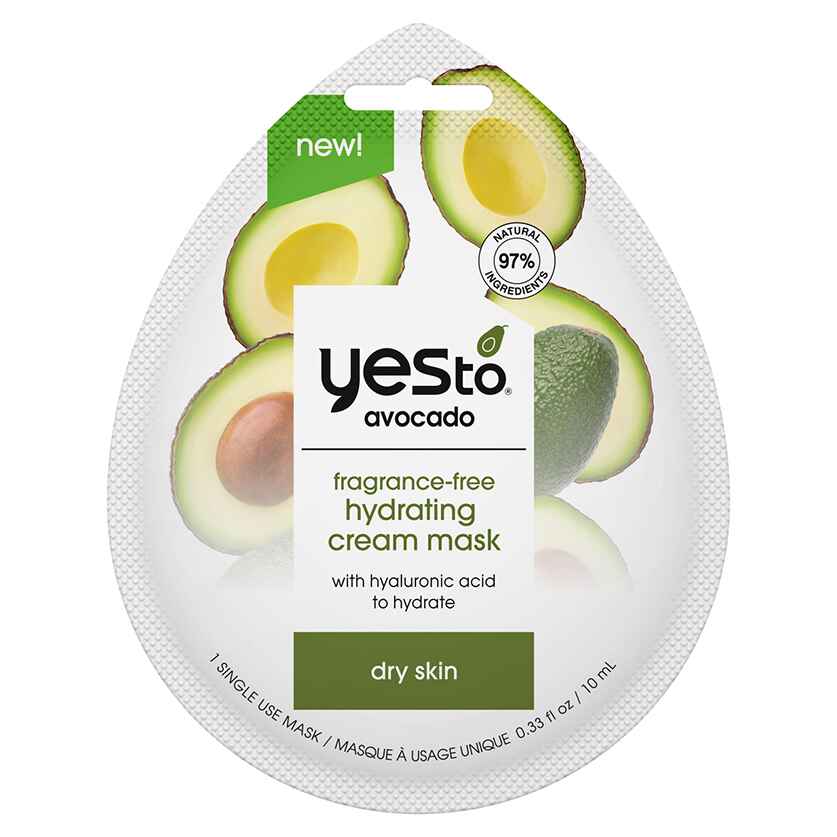 Yes to Avocado Fragrance Free Hydrating Cream Mask Single Use.