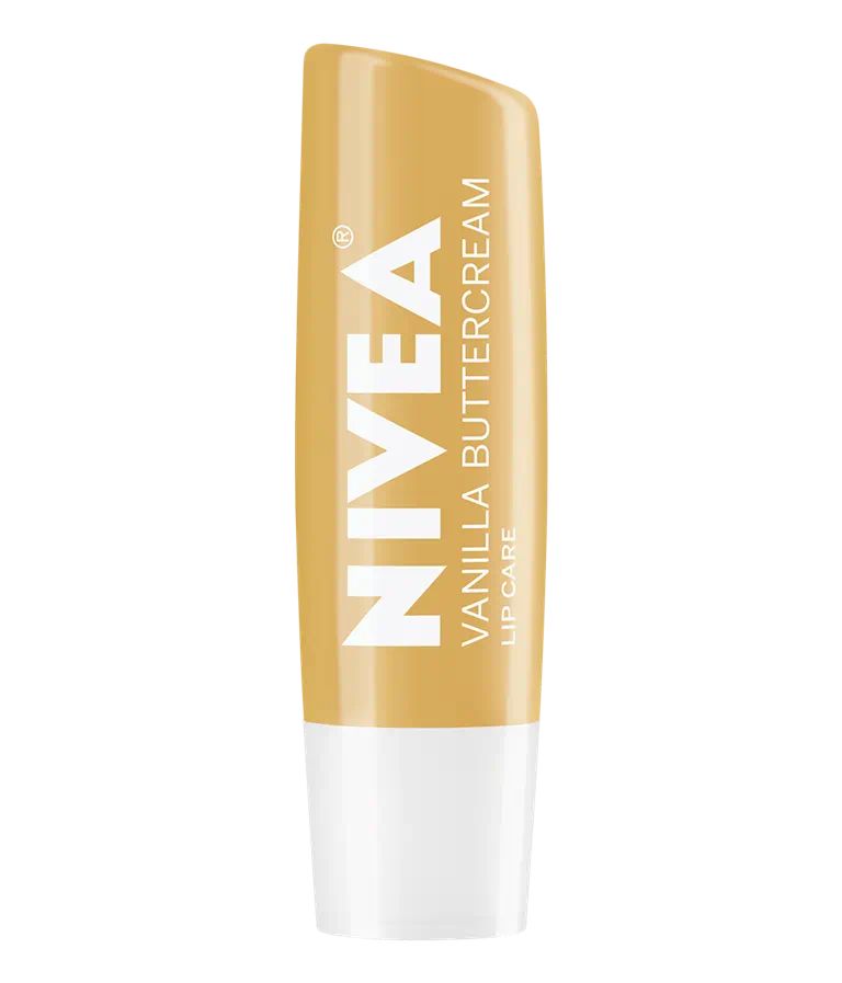 Nivea VANILLA BUTTERCREAM LIP CARE.