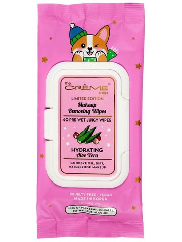 the-creme-shop-holiday-corgi-makeup-removing-wipes-hydrating-aloe-vera.