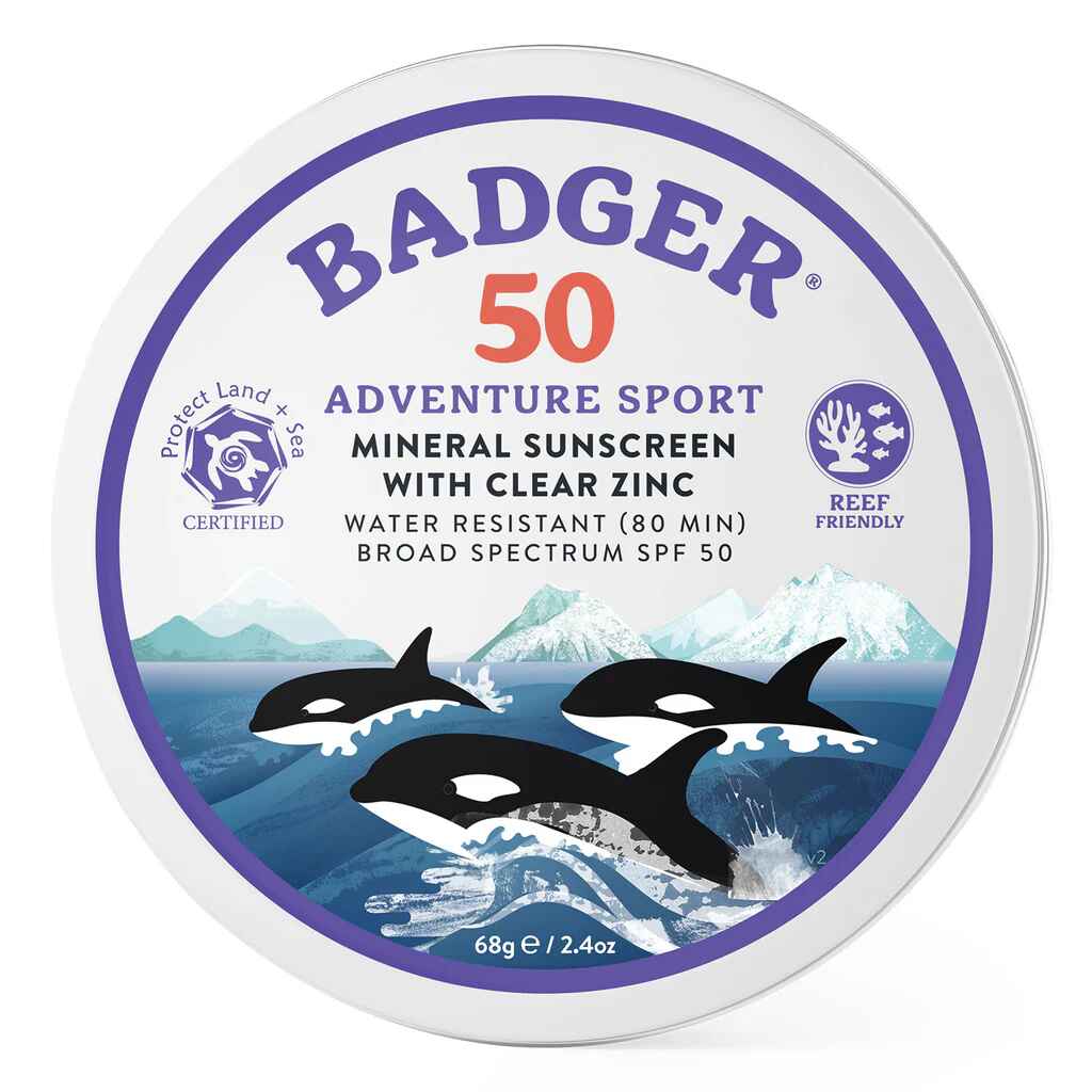 Badger Adventure Mineral Sunscreen Tin - SPF 50.