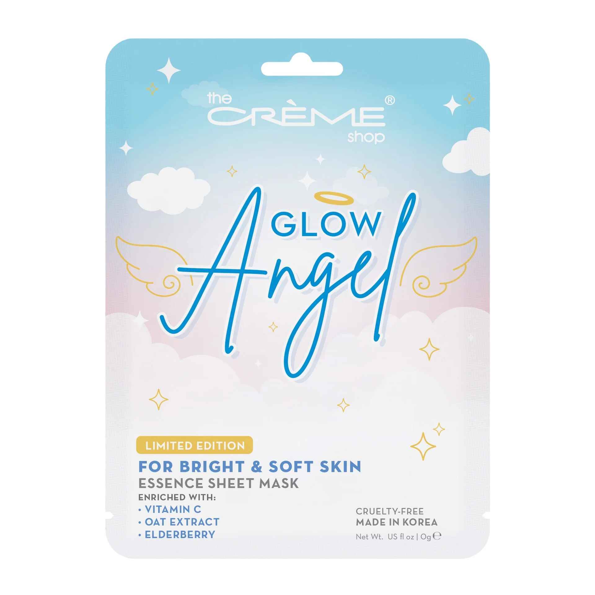 The Creme Shop GLOW ANGEL ESSENCE SHEET MASK.