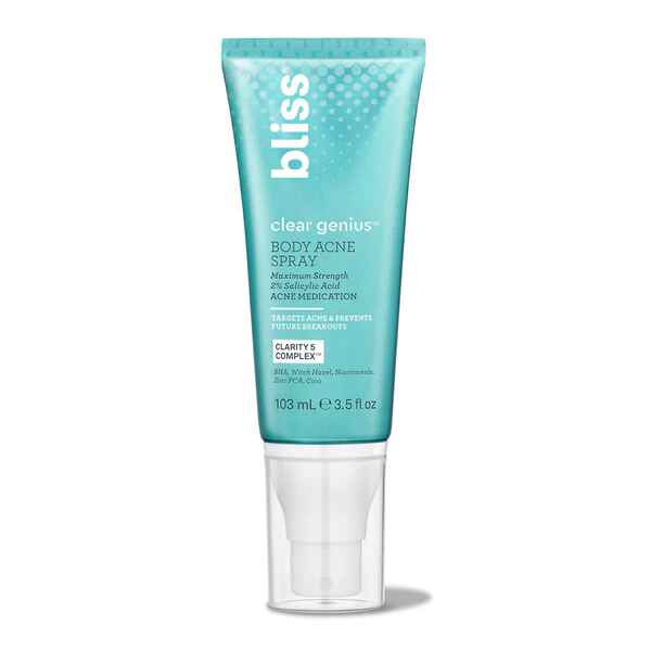 Bliss Clear Genius Body Acne Spray.