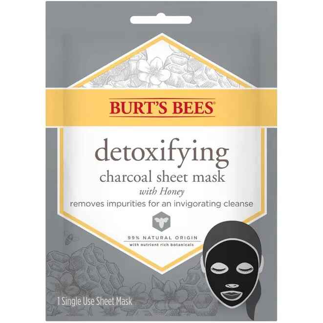 Burt's Bees Detoxifying Charcoal Sheet Mask with Honey.