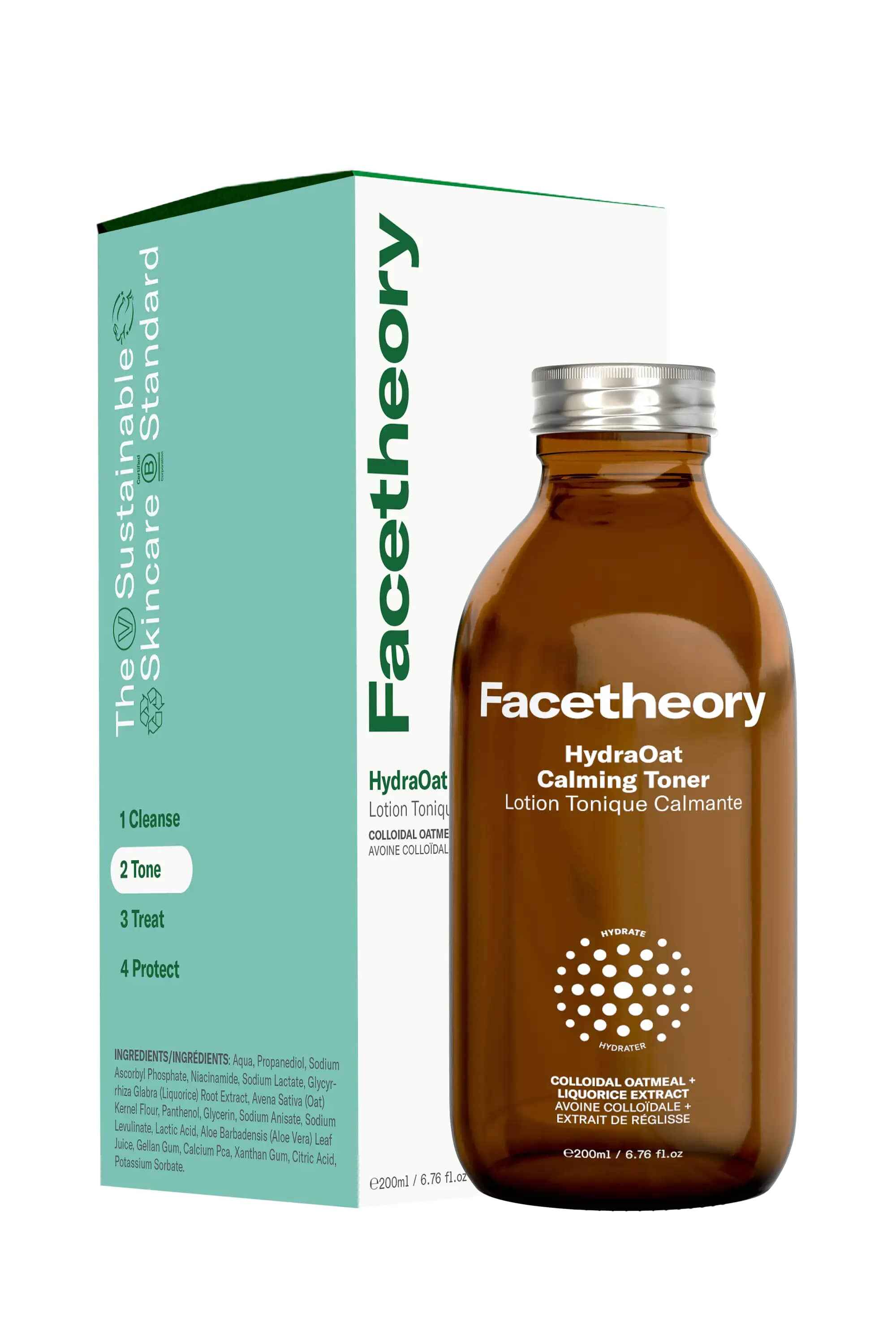 Facetheory HydraOat Calming Toner.