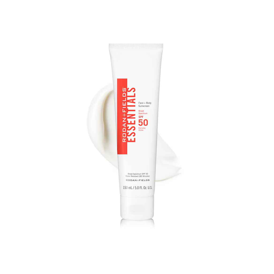 Rodan Fields ESSENTIALS Face Body Sunscreen Broad Spectrum SPF 50.