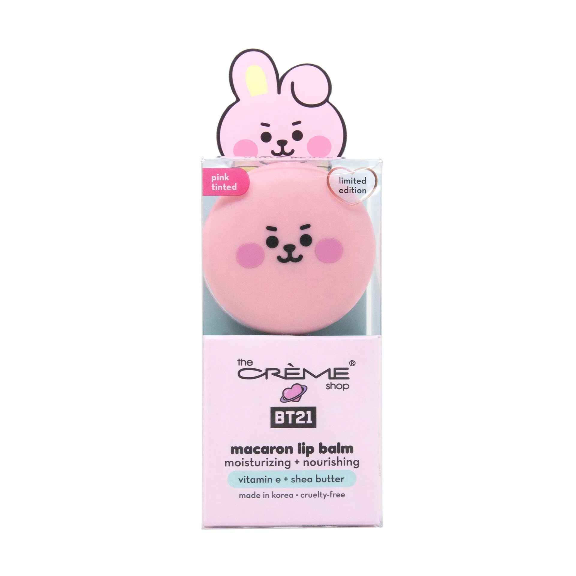 The Creme Shop COOKY MACARON LIP BALM WHITE PEACH PINK TINTED.