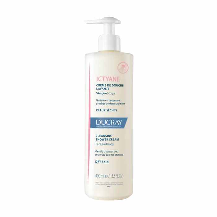 Ducray ICTYANE Cleansing shower cream.