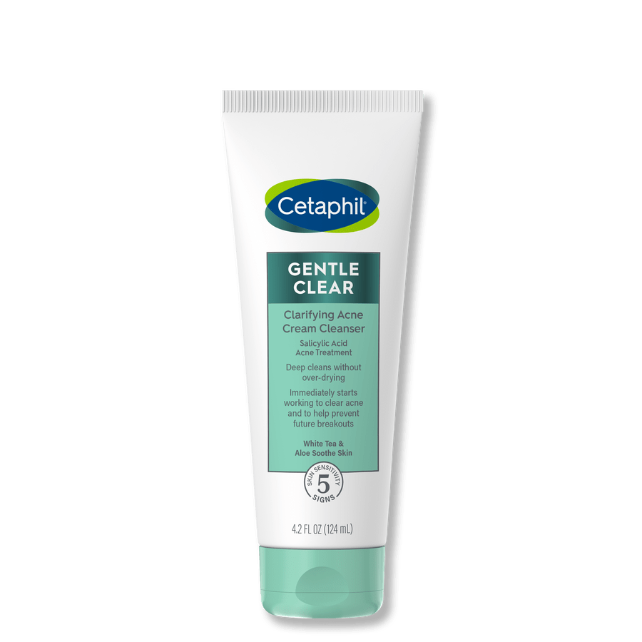 Cetaphil Gentle Clear Clarifying Acne Cream Cleanser.