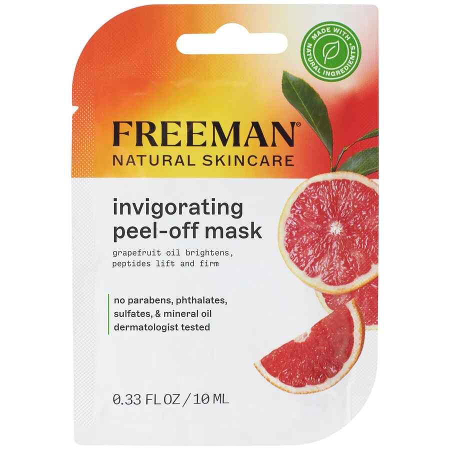 Freeman Natural Skincare Invigorating Grapefruit and Peptides Peel Off Mask.