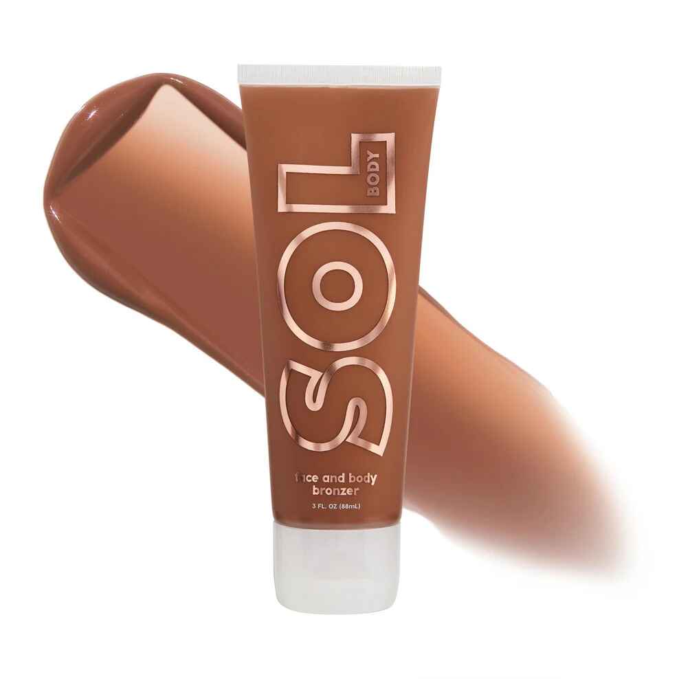 colourpop medium dark sol face body satin bronzer.