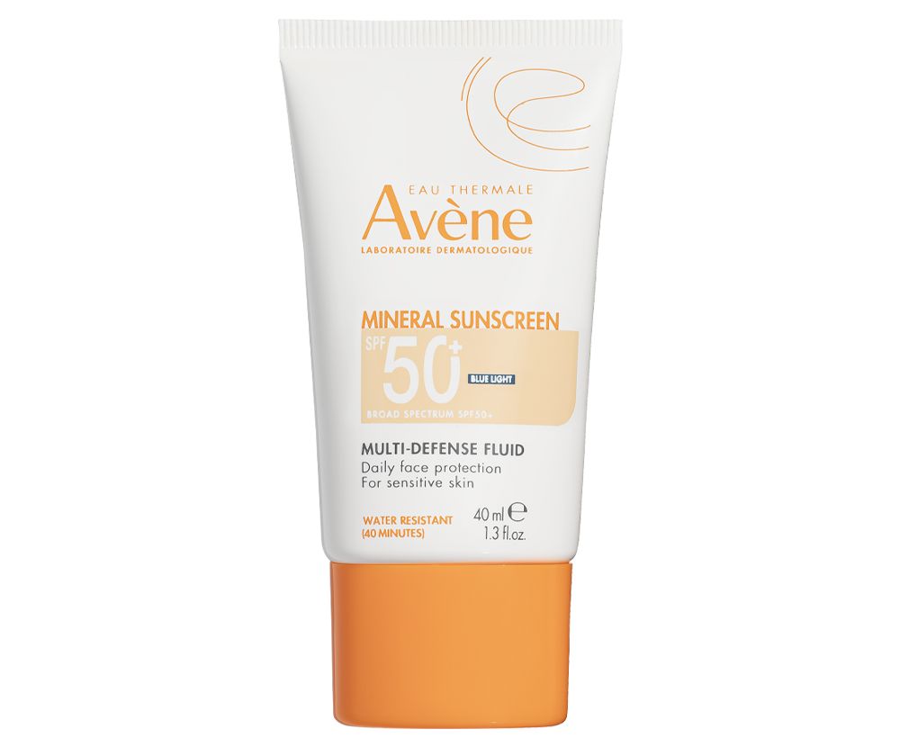 Avene Mineral Sunscreen Multi Defense Fluid Tinted SPF 50.