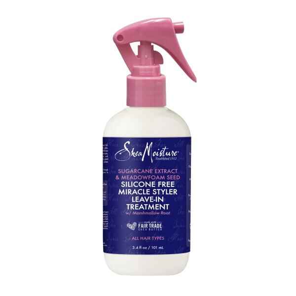 Shea Moisture Silicone Free Sugarcane Extract Conditioner Leave In Treatment.