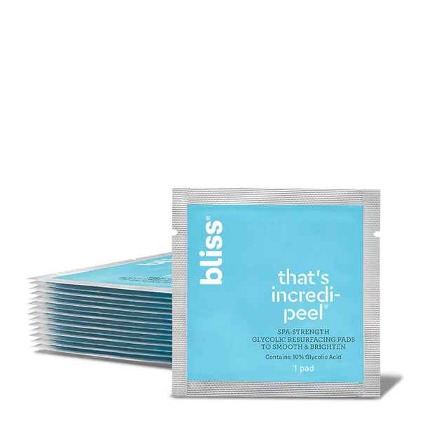 Bliss That s Incredi peel Glycolic Acid Pads.