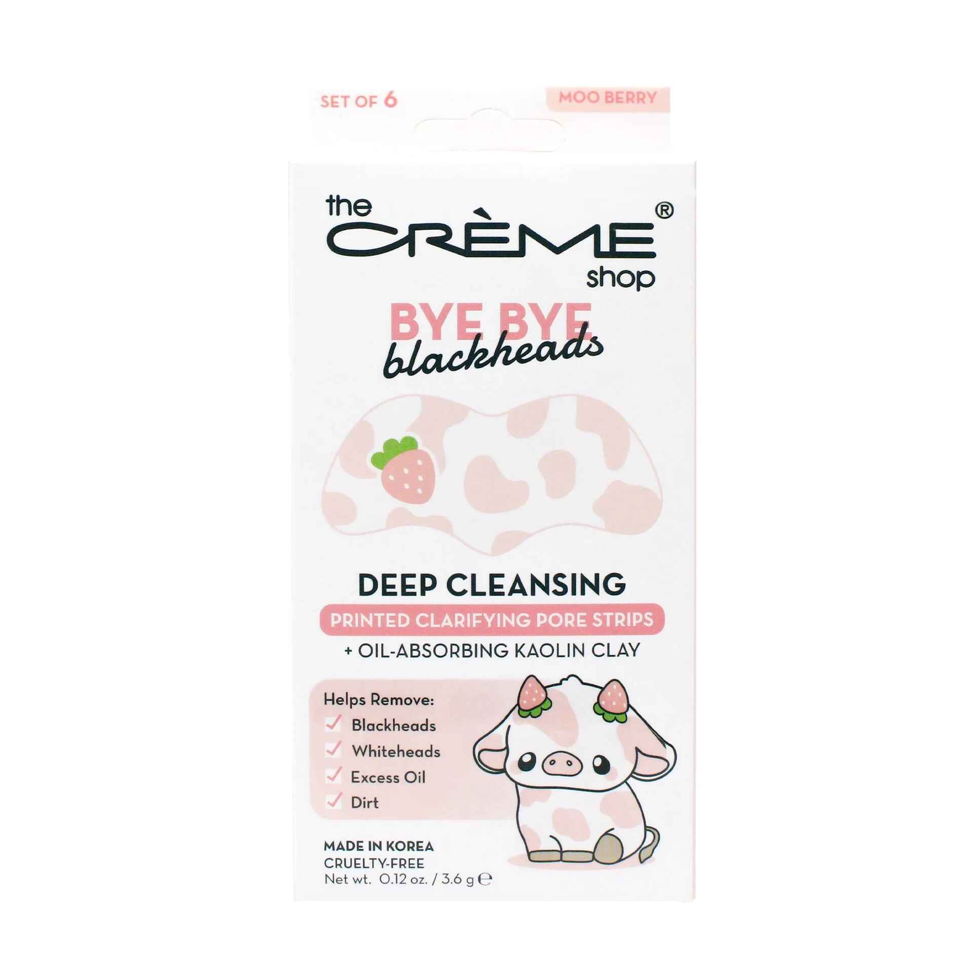 The Creme Shop BYE BYE BLACKHEADS PRINTED NOSE STRIPS MOO BERRY.