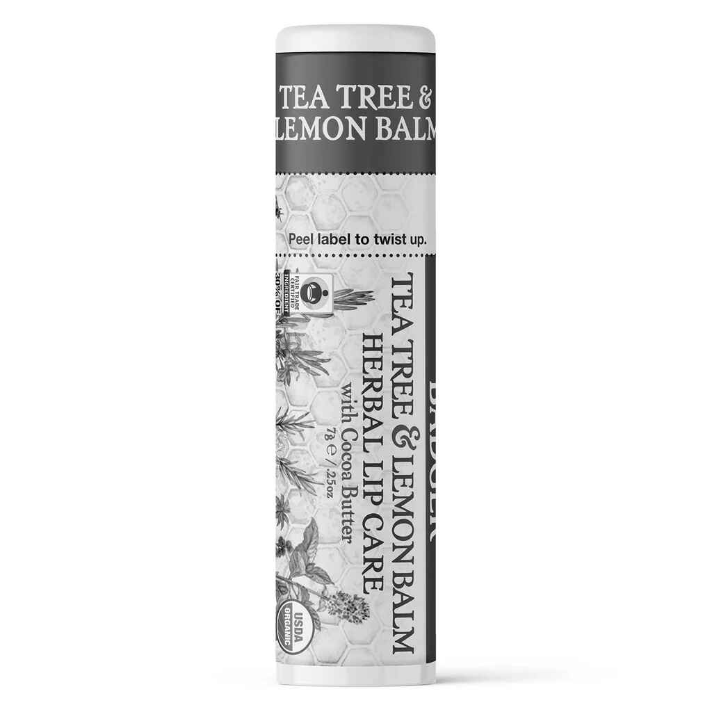 Badger Tea Tree Lip Balm - Cocoa Butter - DISCONTINUED.