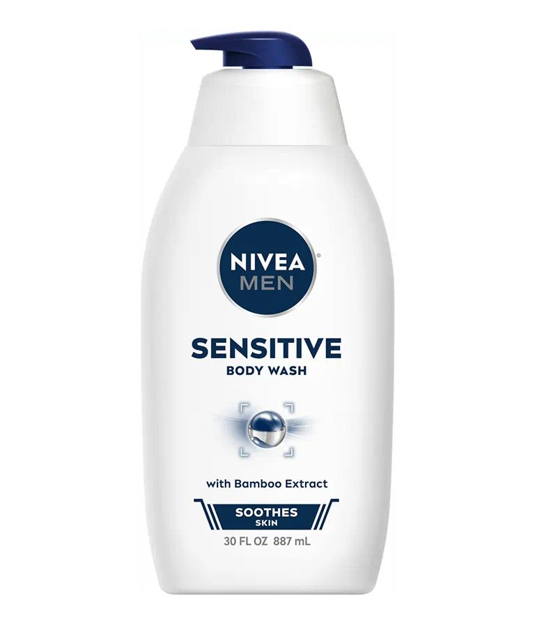 Nivea SENSITIVE BODY WASH.