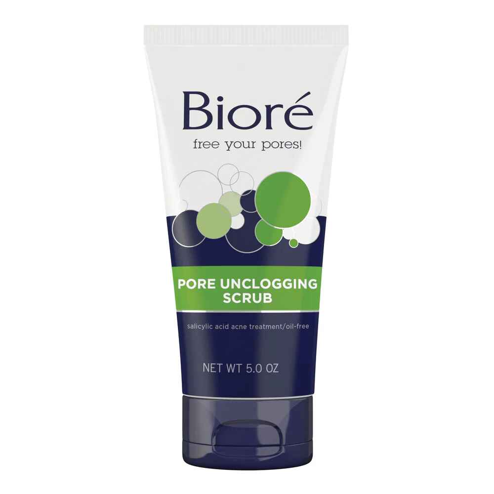 biore PORE UNCLOGGING SCRUB.