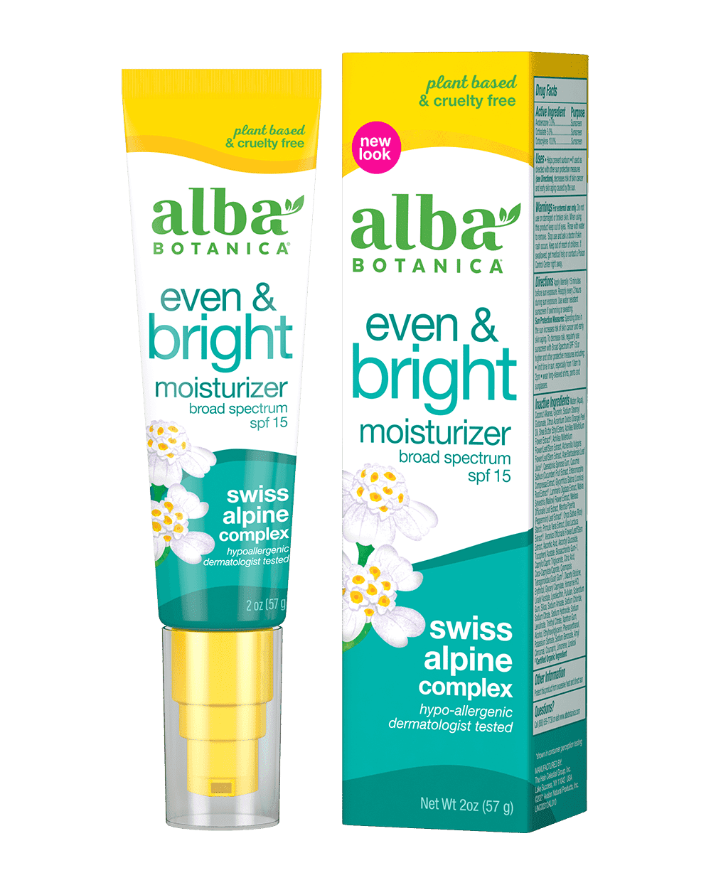 Alba Botanical even and bright spf 15 moisturizer.