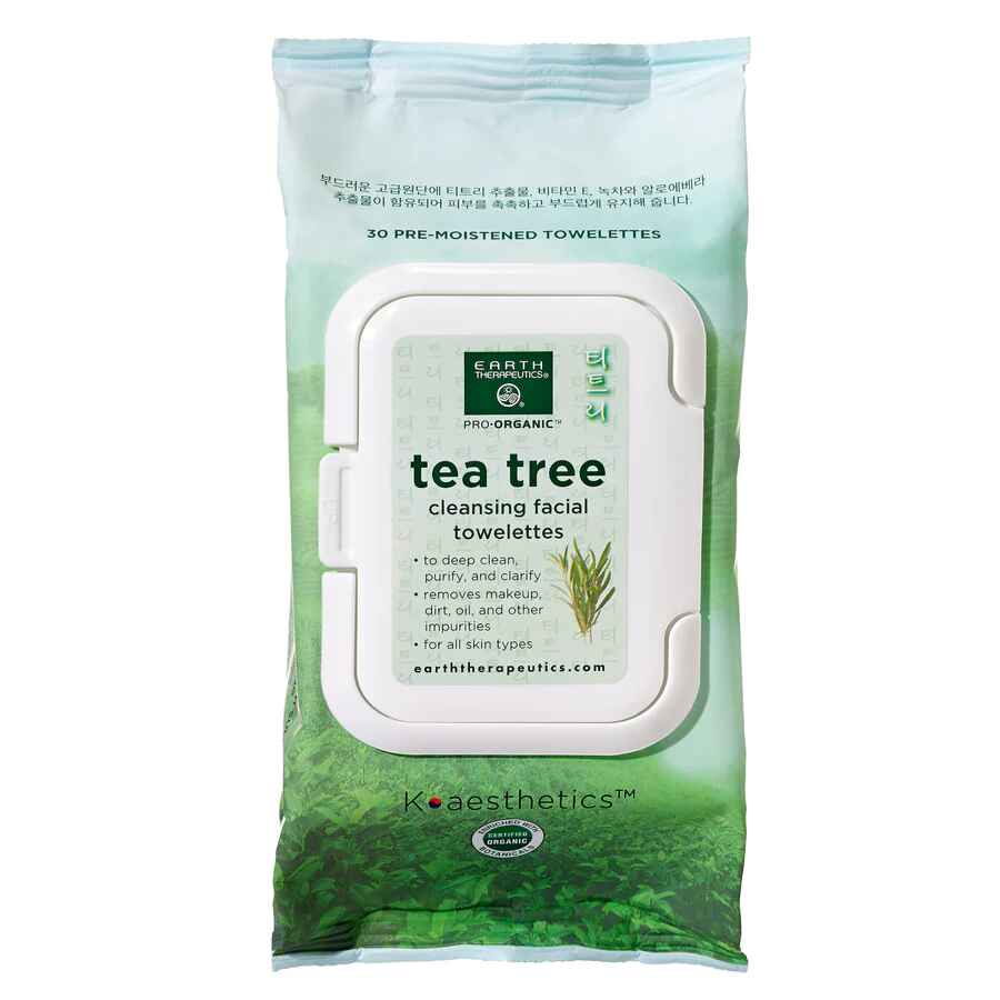 earth Makeup Remover Wipes Tea Tree.