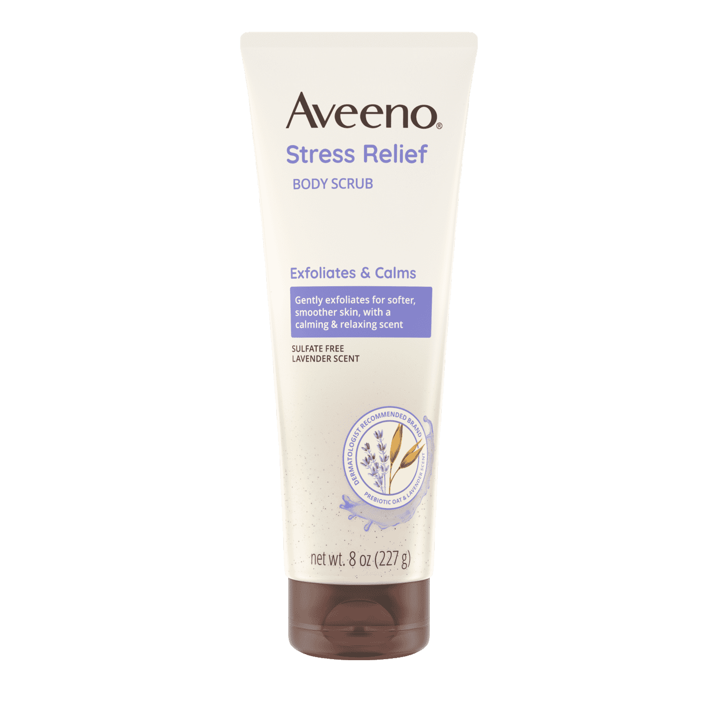AVEENO STRESS RELIEF EXFOLIATING BODY SCRUB, LAVENDER.