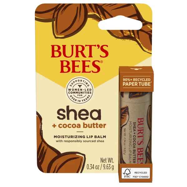 Burt's Bees Shea Cocoa Butter Moisturizing Lip Balm.