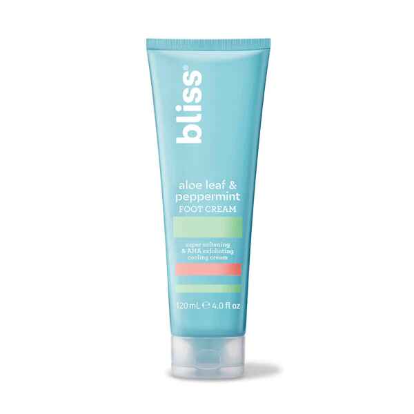 Bliss Aloe Leaf and Peppermint Foot Cream.