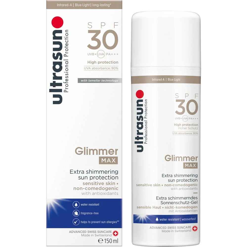 Ultrasun Glimmer MAX SPF30.