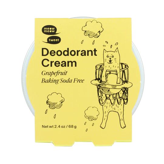 Meow Meow Tweet Deodorant CreamGrapefruit Baking Soda Free.
