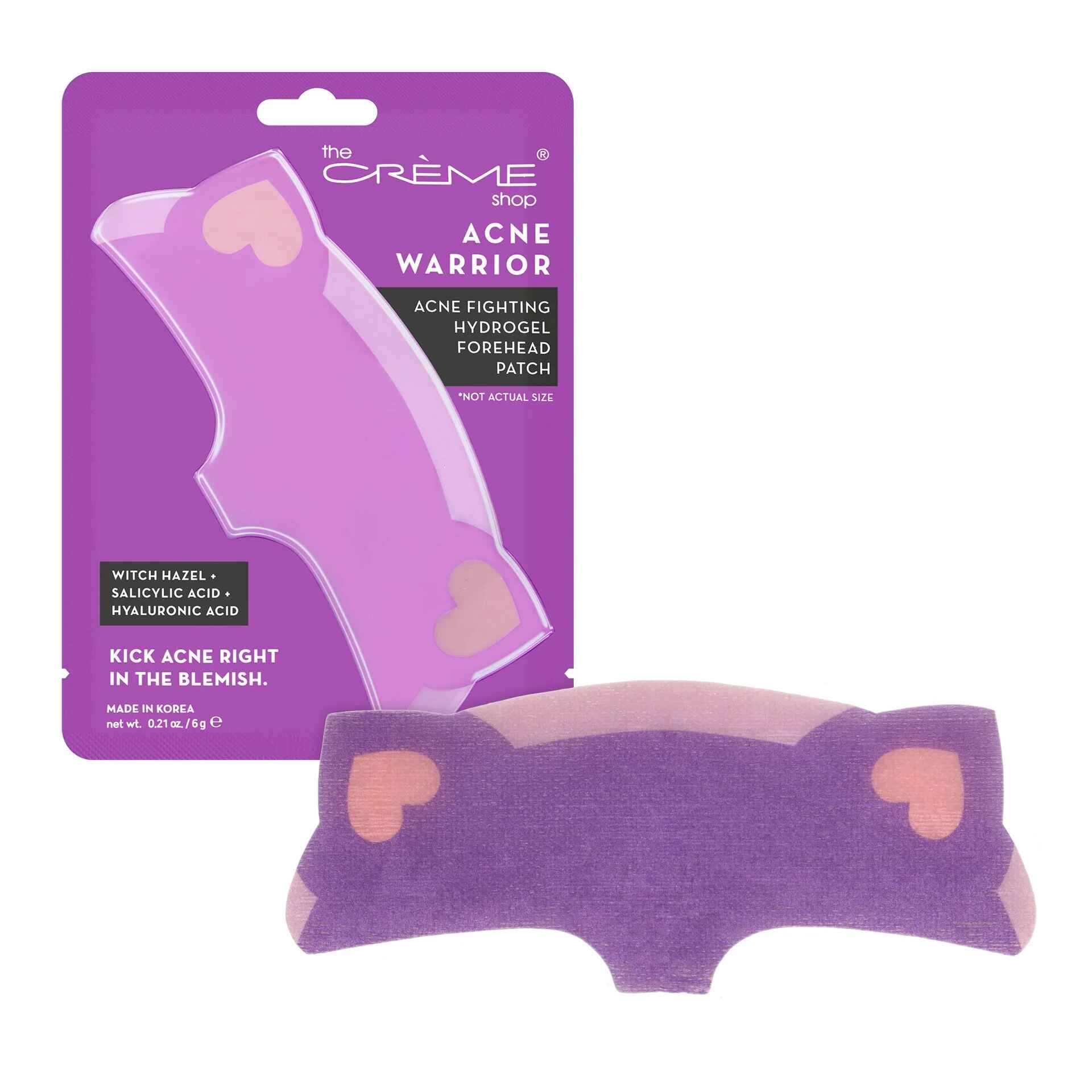 The Creme Shop ACNE WARRIOR ACNE FIGHTING HYDROGEL FOREHEAD PATCH KICK ACNE RIGHT IN THE BLEMISH.