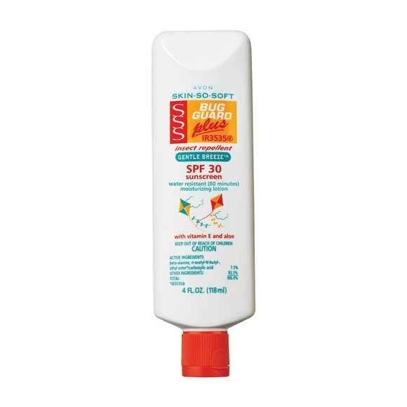 Avon Skin So Soft Bug Guard Plus IR3535 Gentle Breeze SPF 30 Lotion.