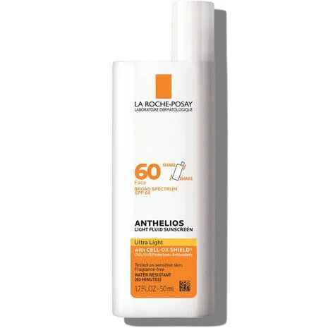 La Roche Posay ANTHELIOS ULTRA LIGHT FLUID FACIAL SUNSCREEN SPF 60.