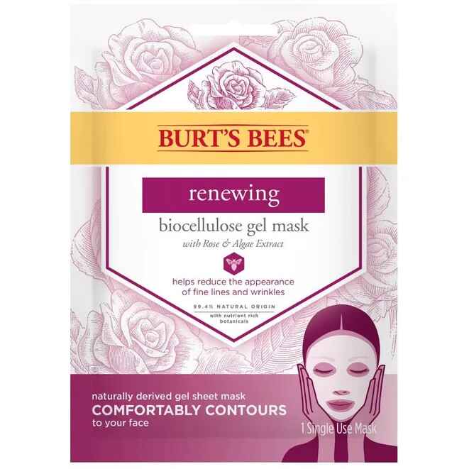 Burt's Bees Renewing Biocellulose Gel Face Mask.