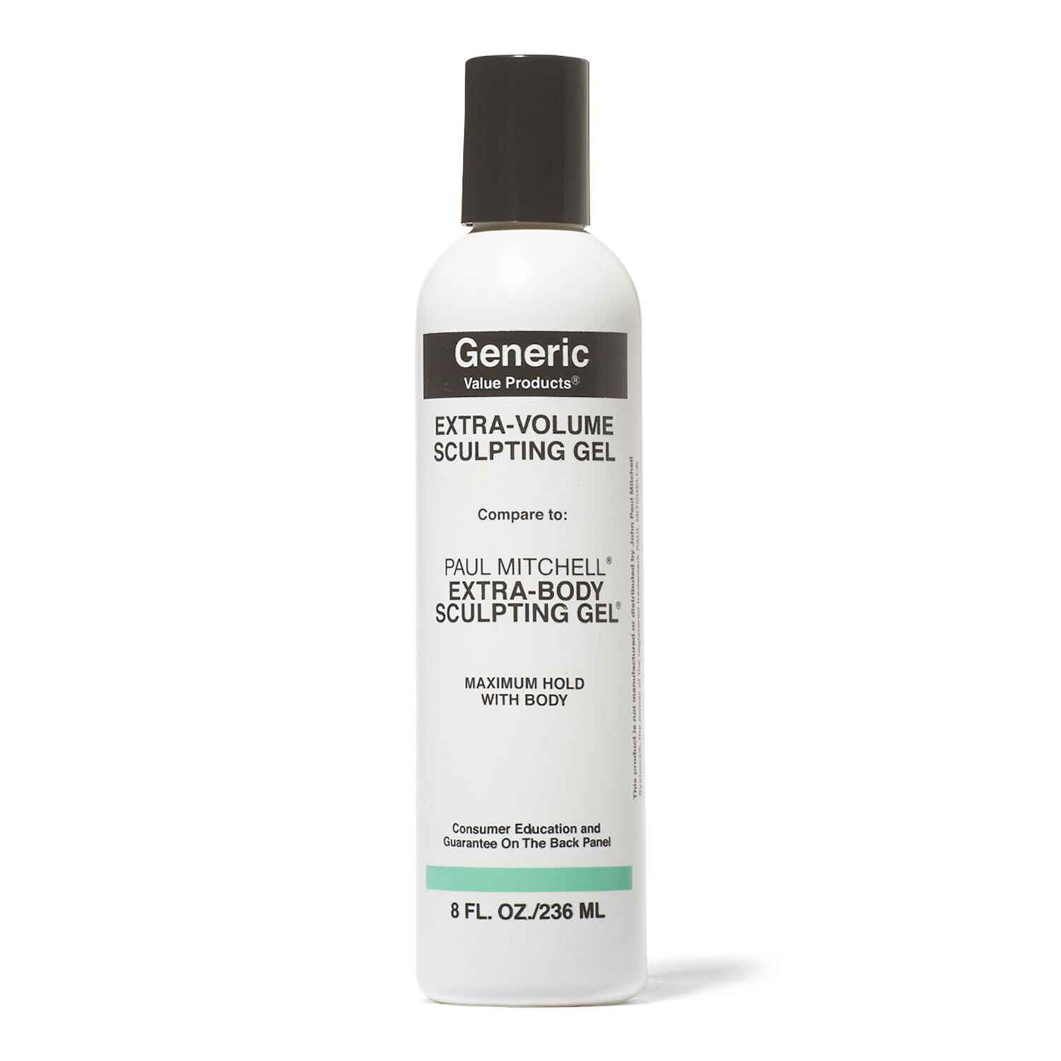 Generic Value Products Extra Volume Sculpting Gel Compare to Paul Mitchell Extra Body Sculpting Gel.