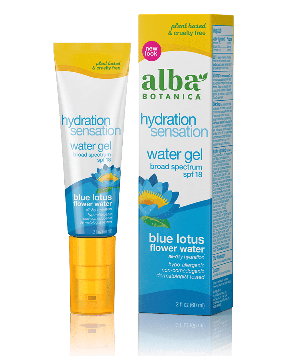 Alba Botanical hydration sensation water gel spf 18.