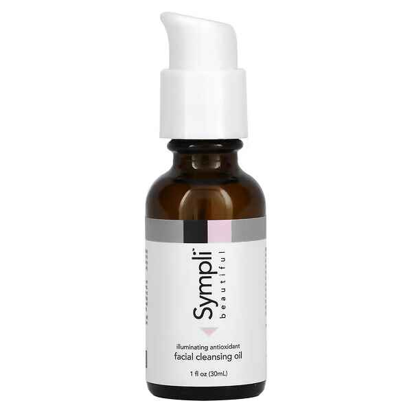 Sympli Beautiful Illuminating Antioxidant Facial Cleansing Oil with Argan Marula Rosehip Orange Oil.