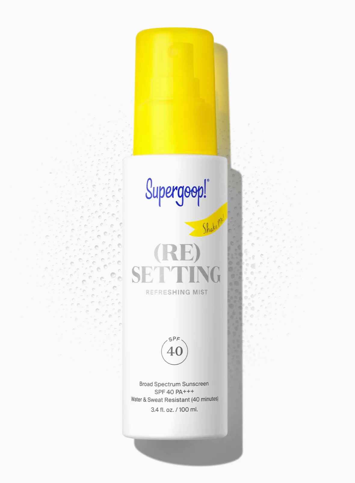 Supergoop Re setting Refreshing Mist SPF 40.