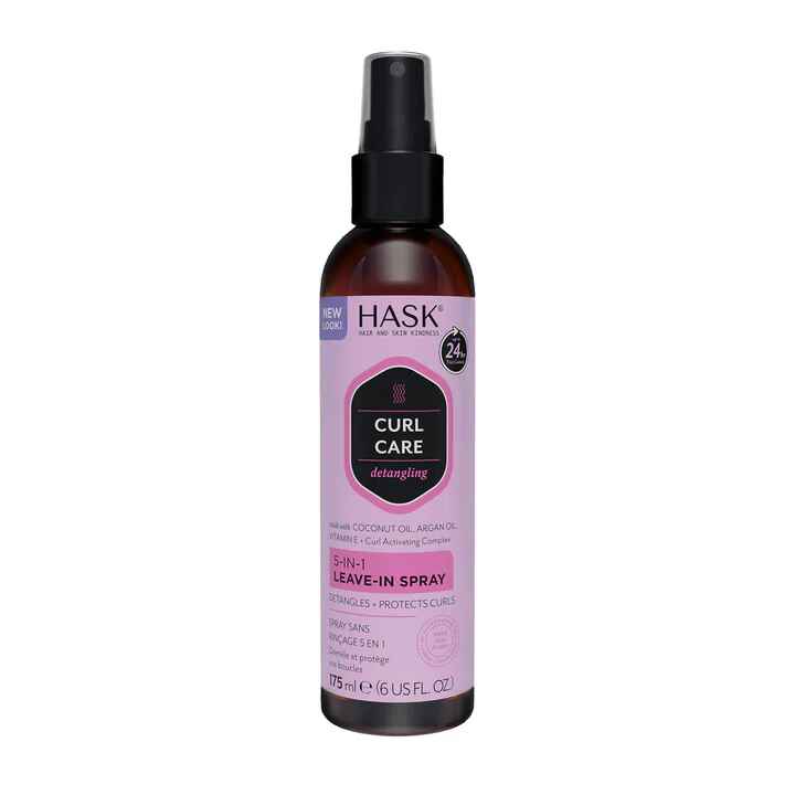 Hask CURL CARE Moisturizing 5 in 1 Leave In Spray.