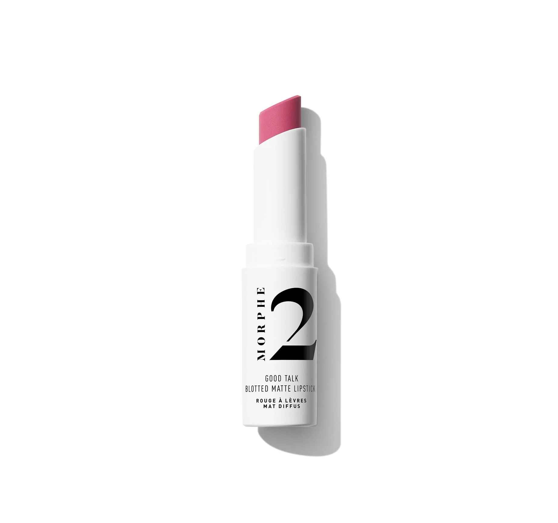 Morphe Good Talk Blotted Matte Lipstick Flirty Pink.