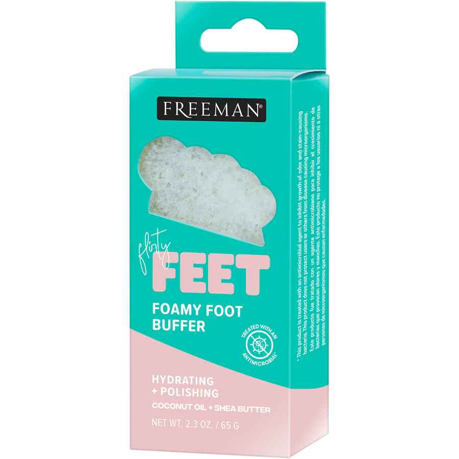 Freeman Flirty Feet Coconut Oil and Shea Butter Hydrating and Polishing Foamy Foot Buffer.