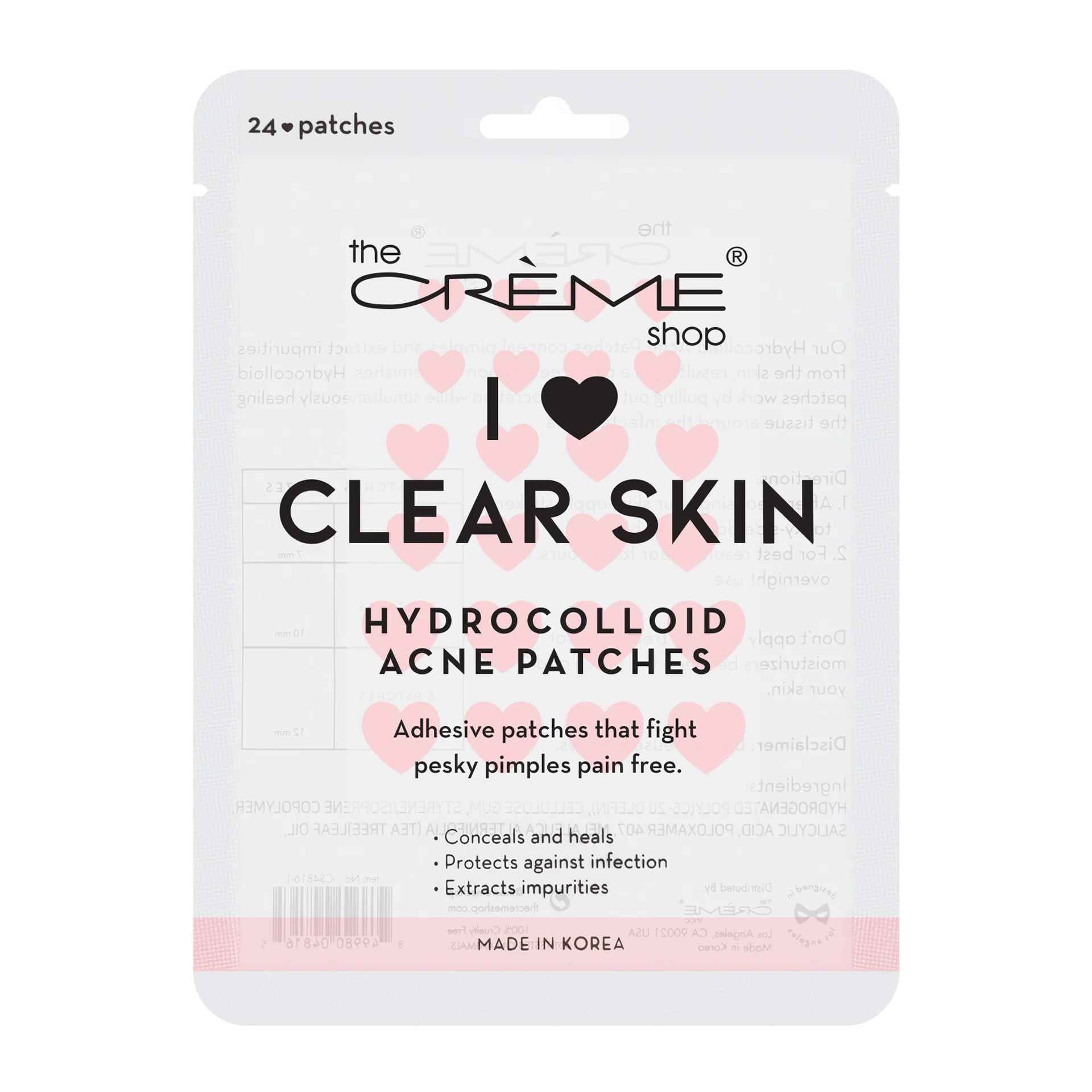 The Creme Shop I CLEAR SKIN HYDROCOLLOID ACNE PATCHES.