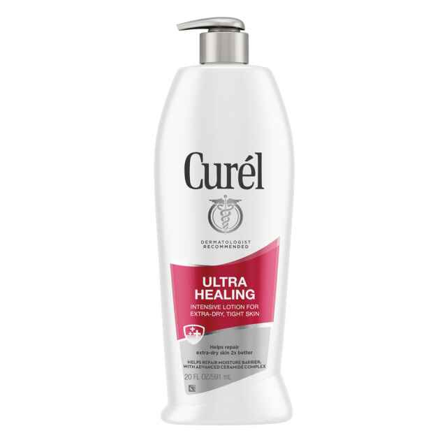 Curel ULTRA HEALING INTENSIVE LOTION FOR EXTRA DRY SKIN.