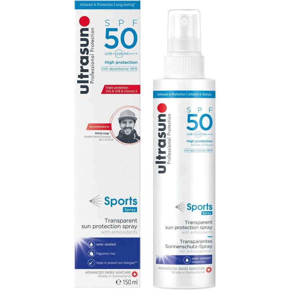 Ultrasun Sports Spray SPF50.