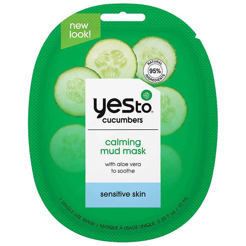 Yes to Cucumbers Calming Mud Mask Single Use.