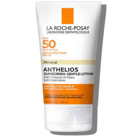 La Roche Posay ANTHELIOS SPF 50 GENTLE LOTION MINERAL SUNSCREEN.