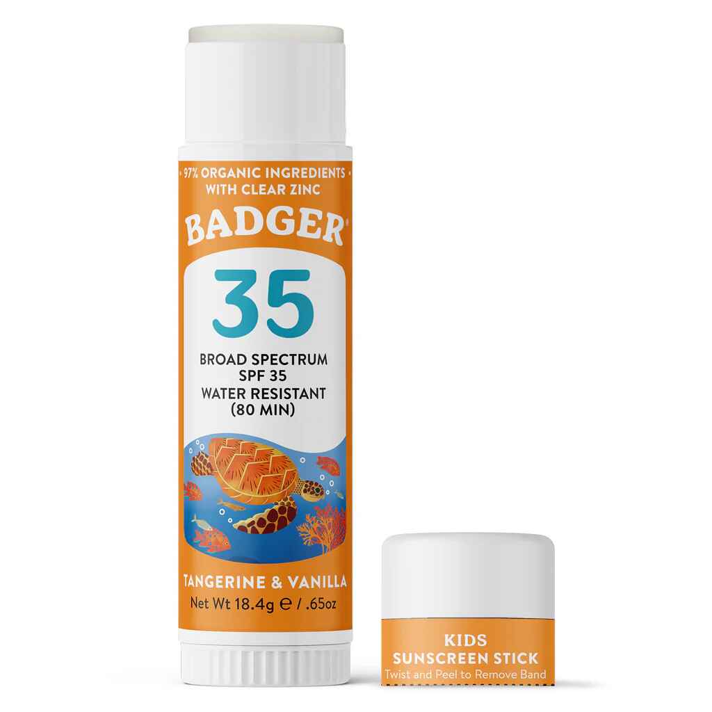 Badger Kids Mineral Sunscreen Face Stick - SPF 35.