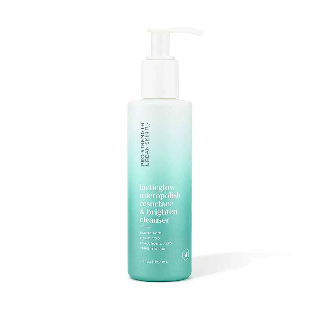 urban skin LacticGlow Micropolish Resurface Brighten Cleanser.