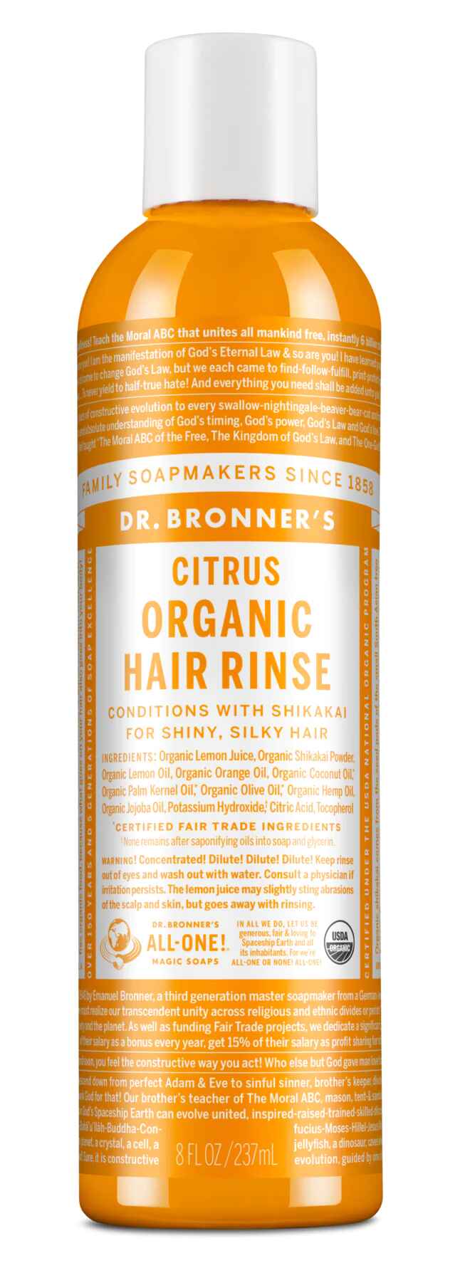Dr Bronners ORGANIC HAIR RINSE.